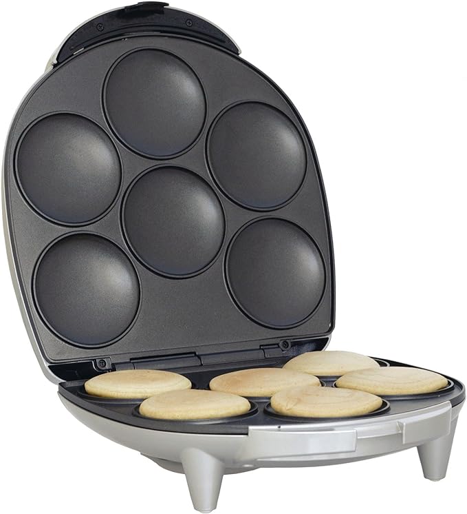 Brentwood AR-136 6 Piece Non-Stick Arepa Maker Silver