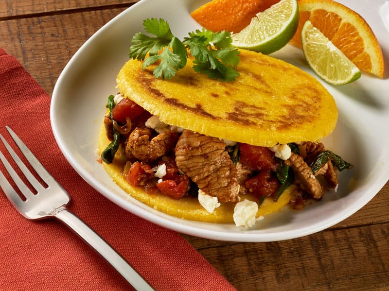 Spinach and Cheese Arepas